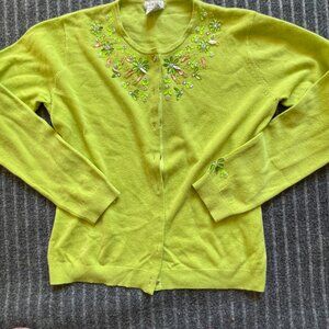 George Cardigan Sweater Embellished Size XL size 16/18 Angora